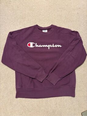 Champion Men's Crewneck Sweatshirt - Plum Purple